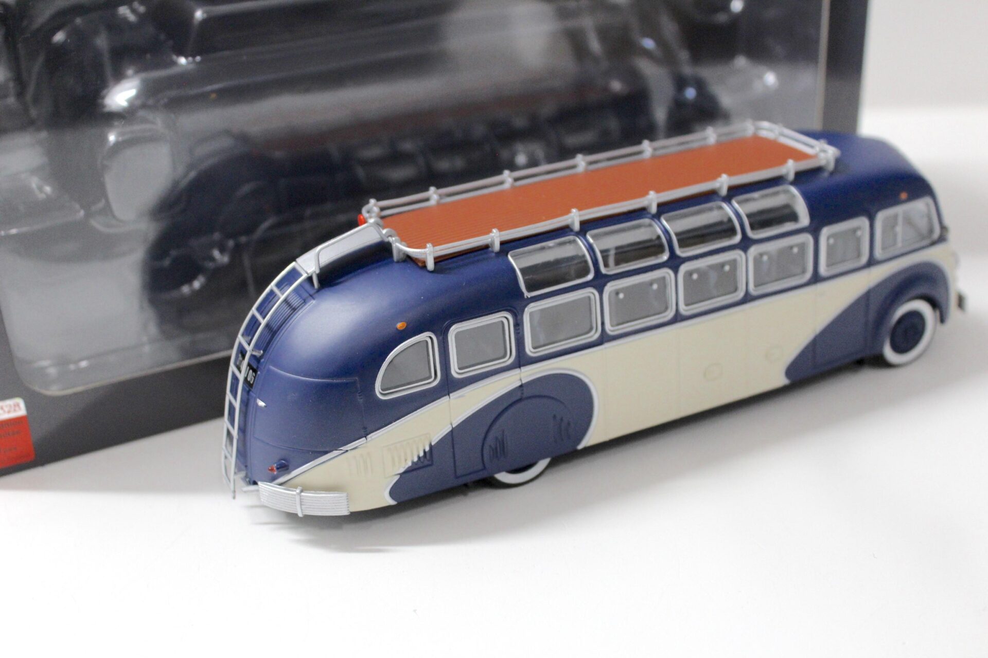1:43 EPM BUS Autobus Autocar Isobloc Panoramique Avec Galerie "Service Special"