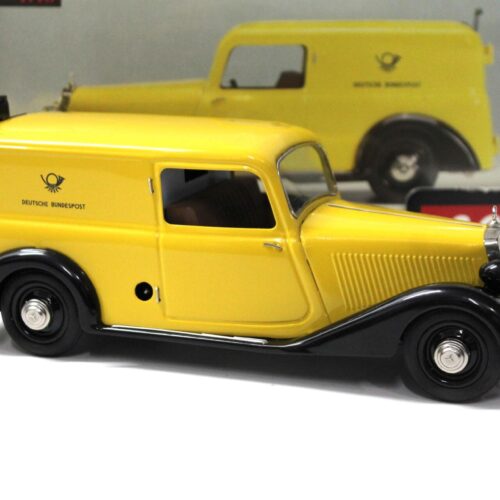 1:18 Schuco Mercedes 170V Kastenwagen Deutsche Bundespost yellow