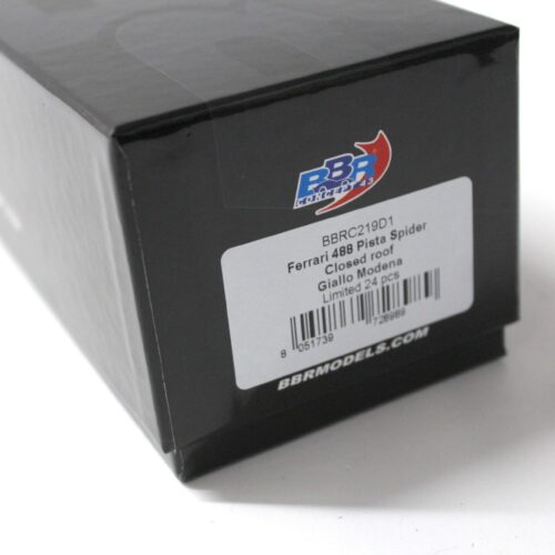 1:43 BBR Ferrari 488 Pista Spider Closed roof Giallo Modena Limited 24 pcs.