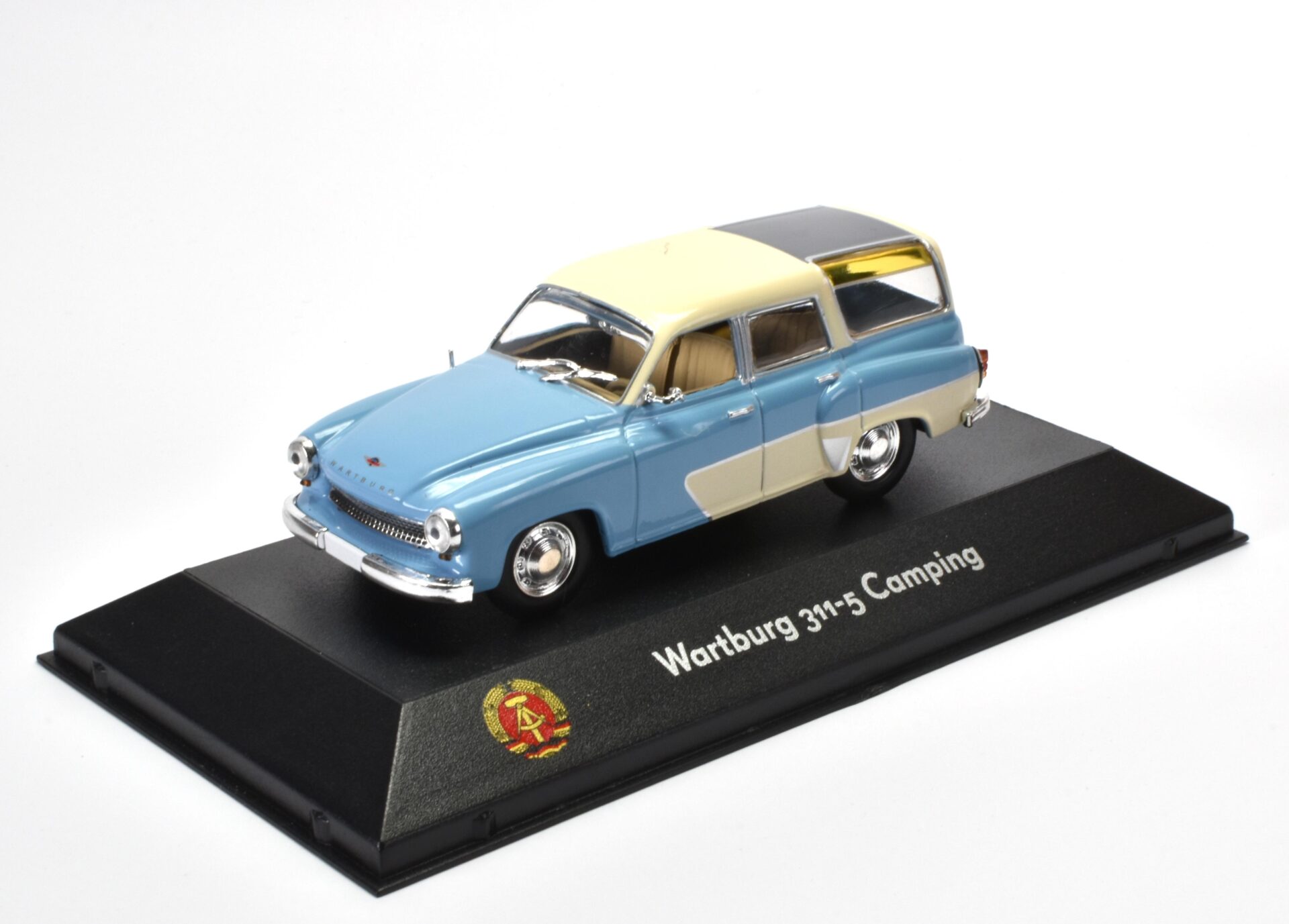 1:43 Atlas DDR Collection Wartburg 311-5 Camping blue/ white