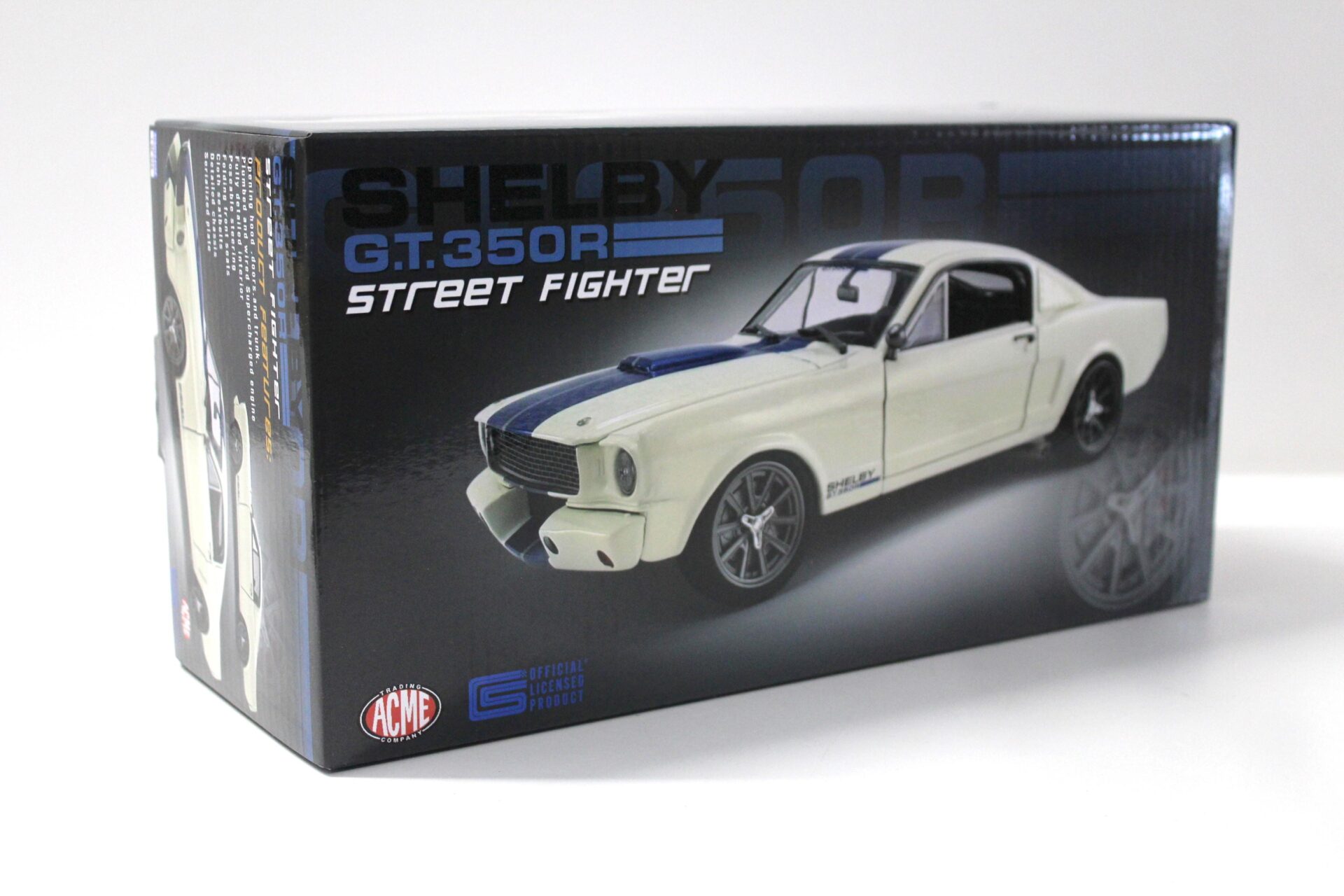 1:18 ACME 1965 Shelby GT350R Street Fighter white with blue stripes