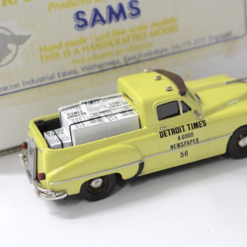 1:43 SAMS Miniatures 1949 Pontiac PICK UP Truck Detroit Times yellow