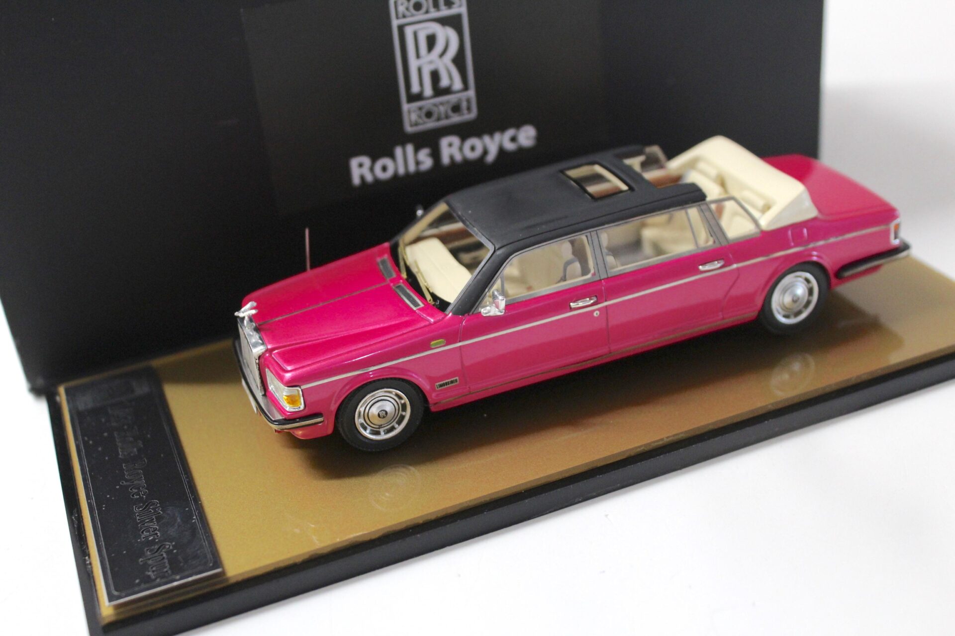 1:43 PMC Model 1985 Rolls Royce Silver Spur LWB Limousine pink