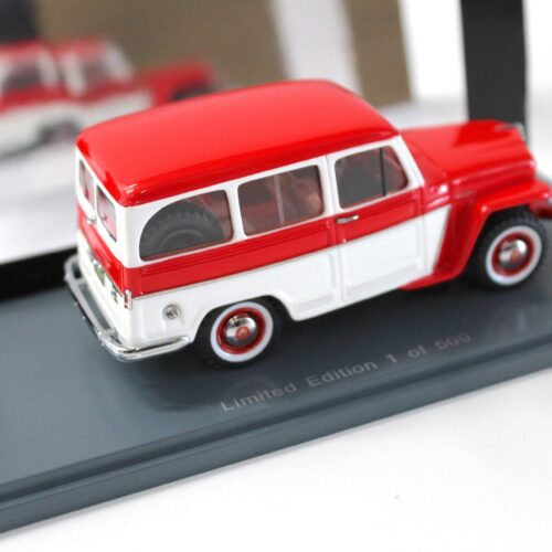 1:43 NEO Willys Jeep Station Wagon 1954 red/ white