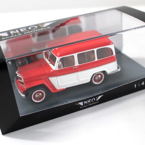 1:43 NEO Willys Jeep Station Wagon 1954 red/ white