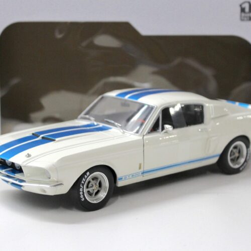 1:18 Solido 1967 Ford Mustang Shelby GT500 Coupe white/ blue stripes