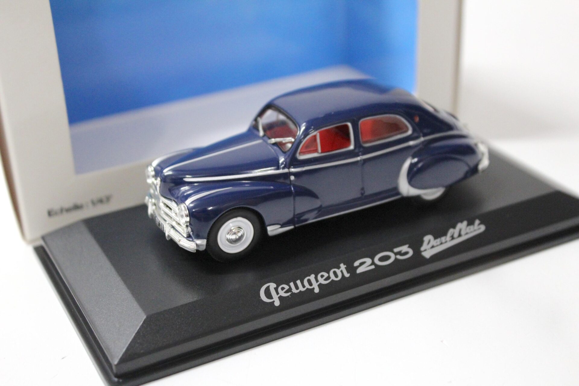 1:43 Norev Peugeot 203 DarlÂ´Mat dark blue