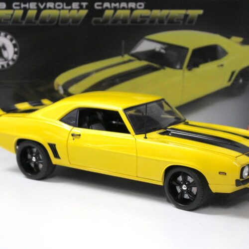 1:18 ACME 1969 Chevrolet Camaro Z28 Coupe Yellow Jacket / black stripes