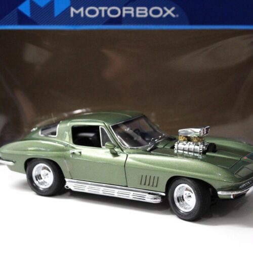 1:18 Exoto Motorbox Chevrolet Corvette C2 Stingray Street Rod green metallic