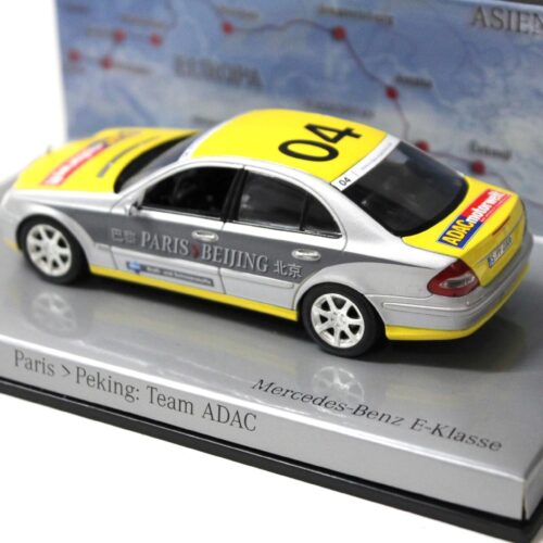 1:43 Minichamps Mercedes E-Klasse Limousine Rally Paris - Peking Team ADAC DEALER VERSION