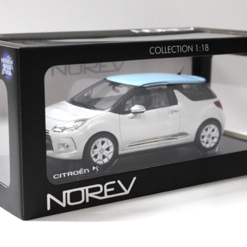 1:18 Norev Citroen DS3 white/ light blue roof 2010