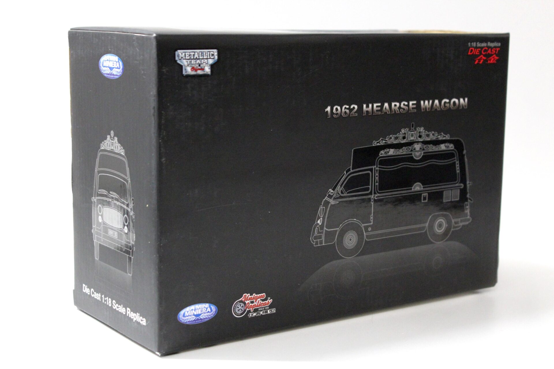 1:18 La Mini Miniera Fiat 600 Multipla 1962 Hearse Wagen Bestattungswagen black