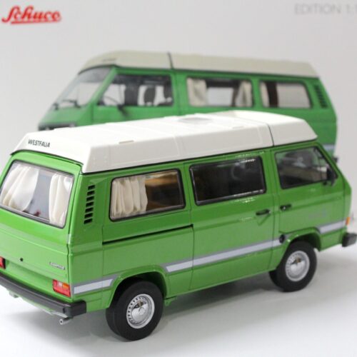 1:18 Schuco VW T3a T3 "JOKER" Campingbus Camper mit Faltdach Westfalia green