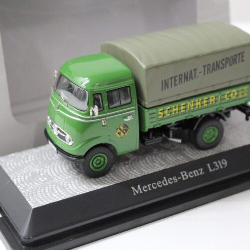 1:43 Premium ClassiXXs Mercedes L319 Pritsche/ Plane Schenkel green