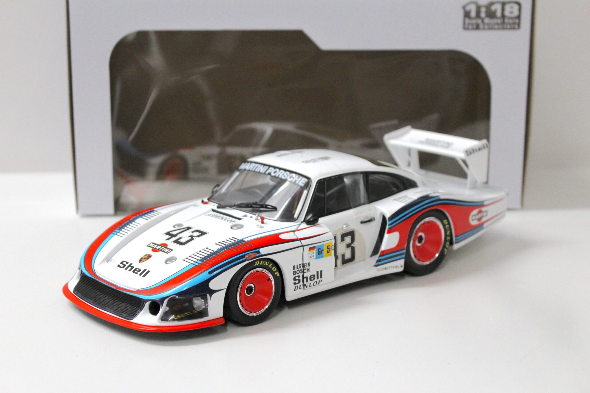 1:18 Solido Porsche 935 Moby Dick #43 Martini Racing Le Mans 1978