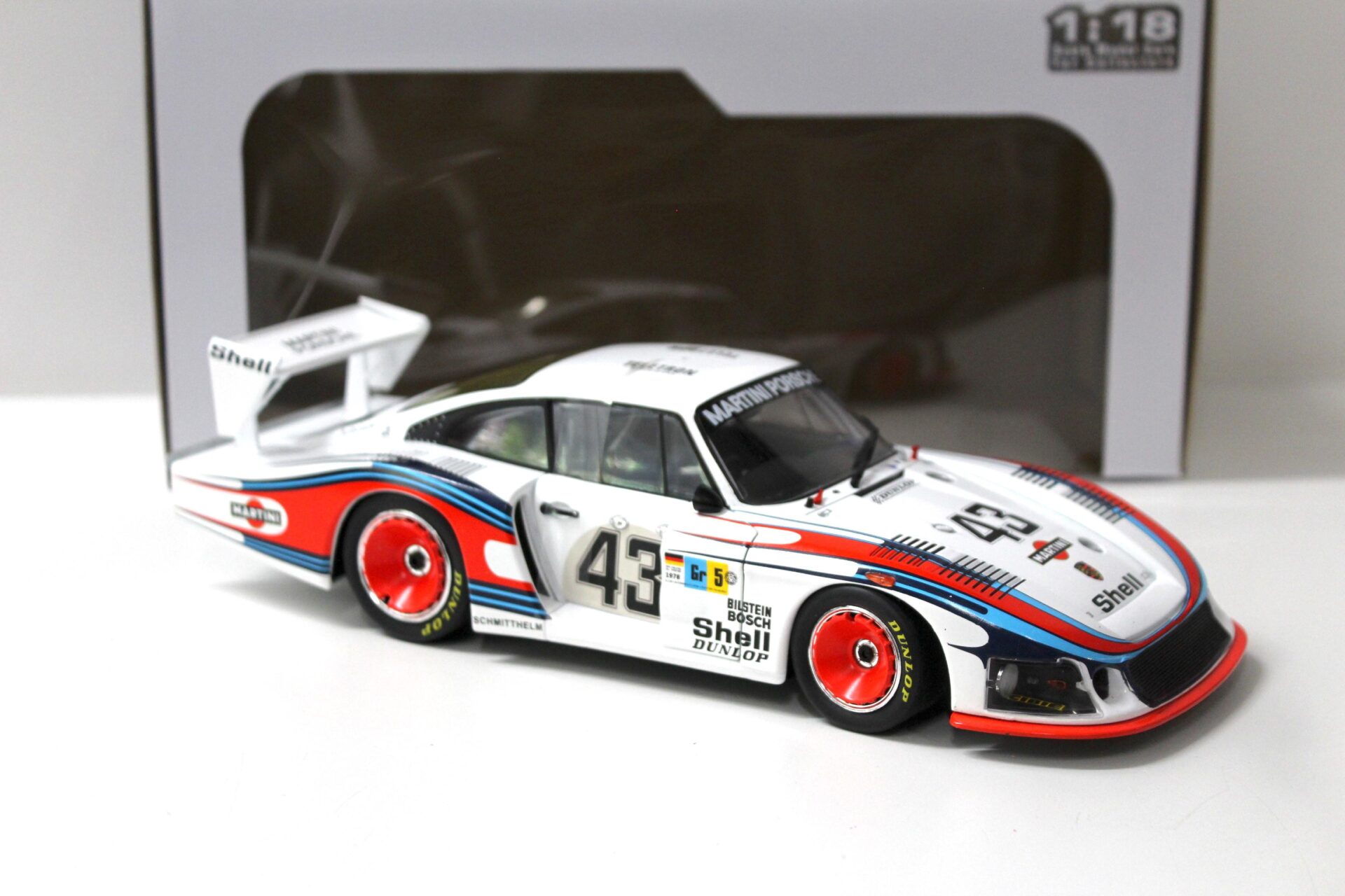 1:18 Solido Porsche 935 Moby Dick #43 Martini Racing Le Mans 1978