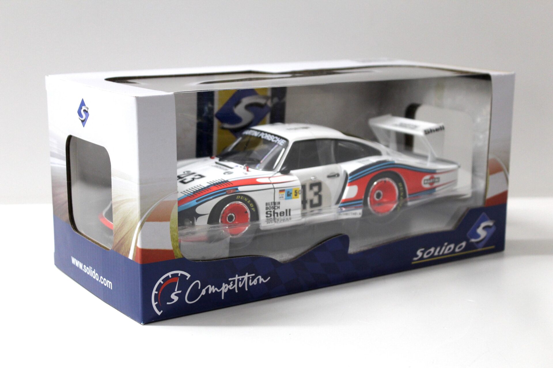 1:18 Solido Porsche 935 Moby Dick #43 Martini Racing Le Mans 1978