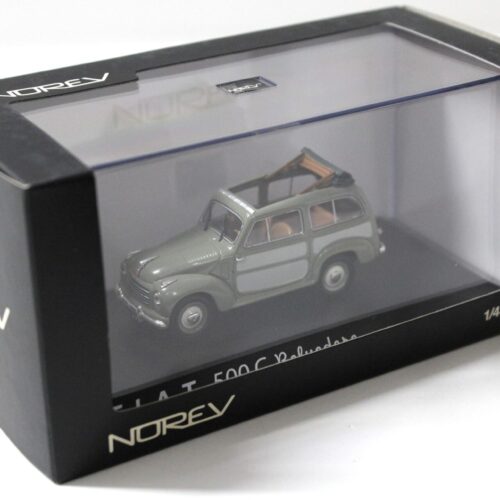 1:43 Norev Fiat 500C Belvedere green/ gray - Image 3
