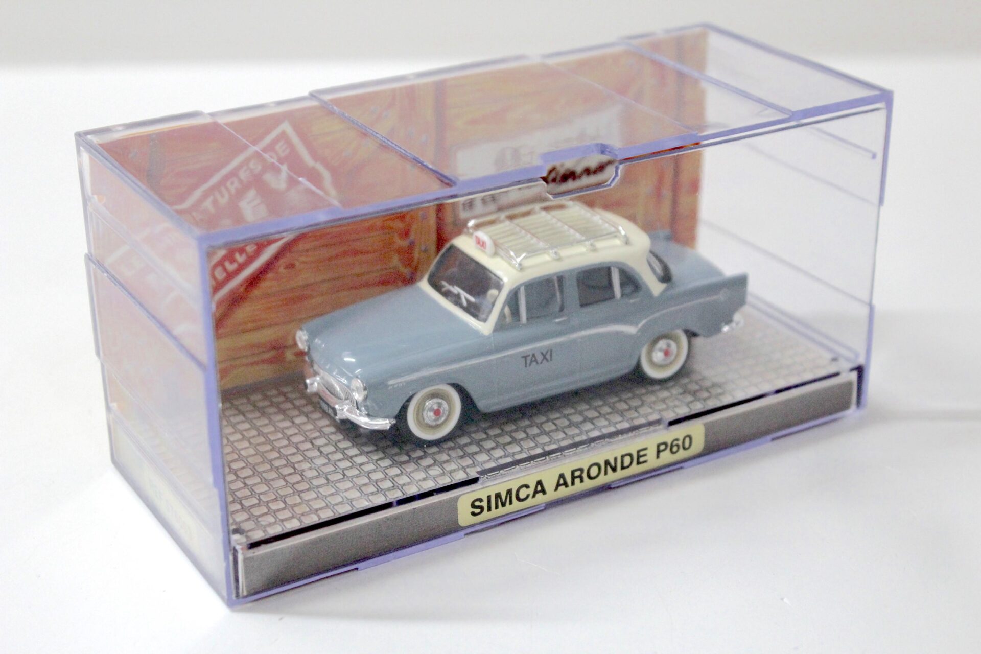 1:43 Norev Simca Aronde P60 Sedan TAXI 1960 blue/ white