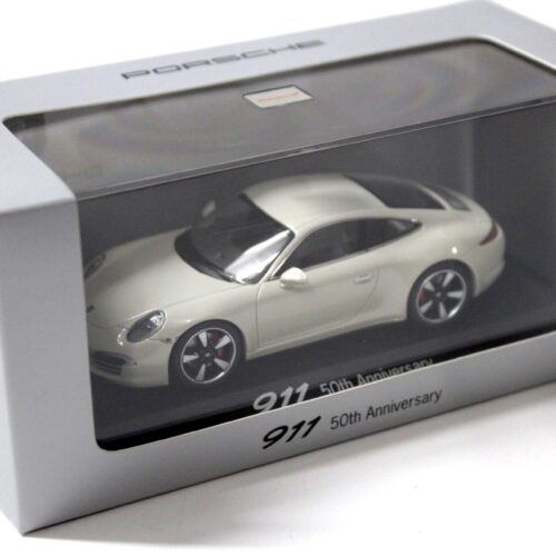 1:43 Minichamps Porsche 911 (991) Carrera "50th Anniversary" pearl white DEALER VERSION