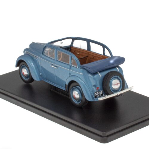 1:24 Hachette East Legendary Moskvitch 400-420A open Top blue 1949
