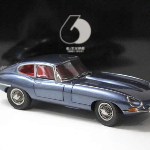 1:18 Kyosho Jaguar E-Type Coupe RHD Dark blue metallic - Diecast/ openings