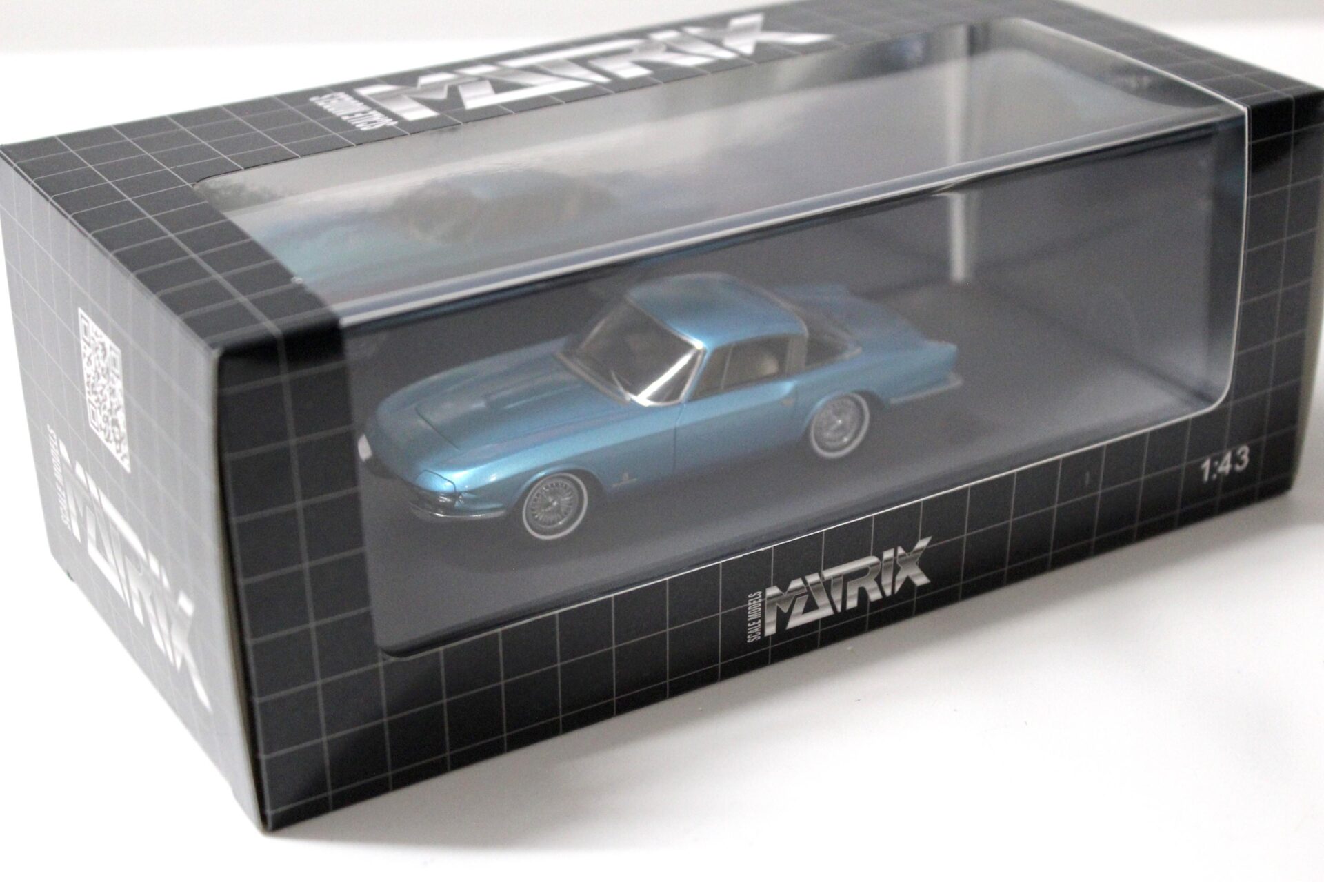 1:43 Matrix Chevrolet Corvette Rondine Pininfarina 1963 petrol blue metallic
