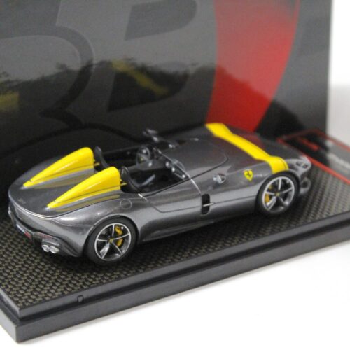 1:43 BBR Ferrari Monza SP2 grigio met. silver/ yellow stripe - Limited 40 pcs.