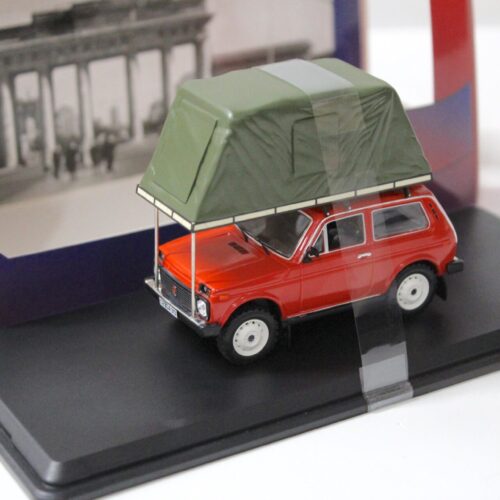 1:43 IST Models Lada Niva 1981 with Roof Tent Camping red