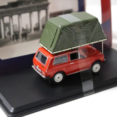 1:43 IST Models Lada Niva 1981 with Roof Tent Camping red