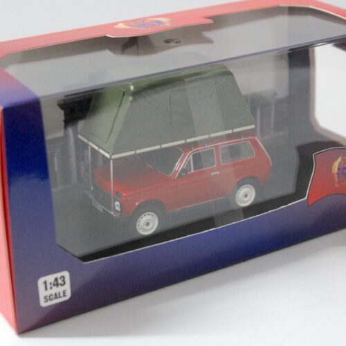 1:43 IST Models Lada Niva 1981 with Roof Tent Camping red