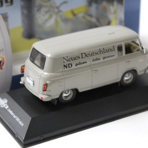 1:43 Cars&Co IST Barkas B1000 Van Kasten Neues Deutschland grey