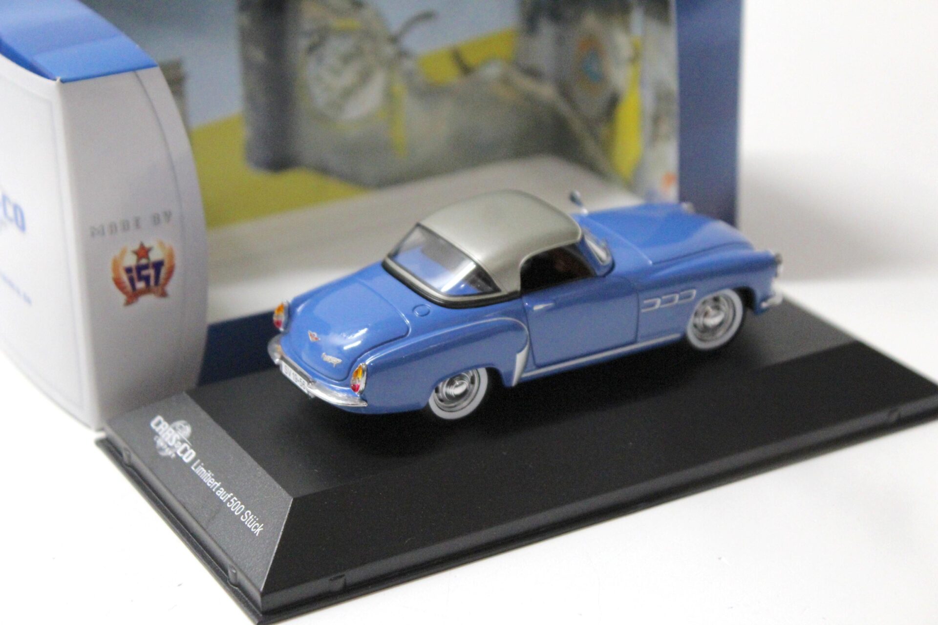 1:43 Cars&Co IST Wartburg 313-1 Sportwagen Coupe blue 1957