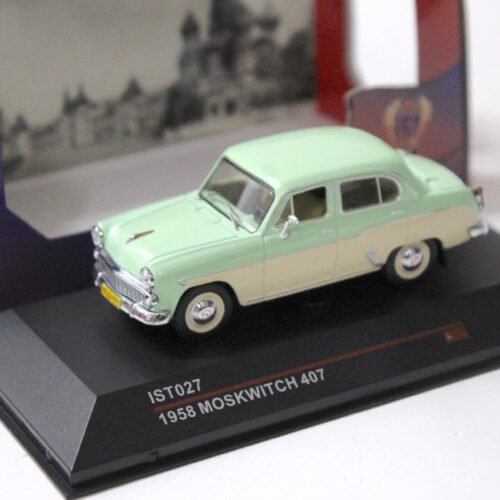 1:43 IST Models Moskwitch 407 Sedan green/ white 1958