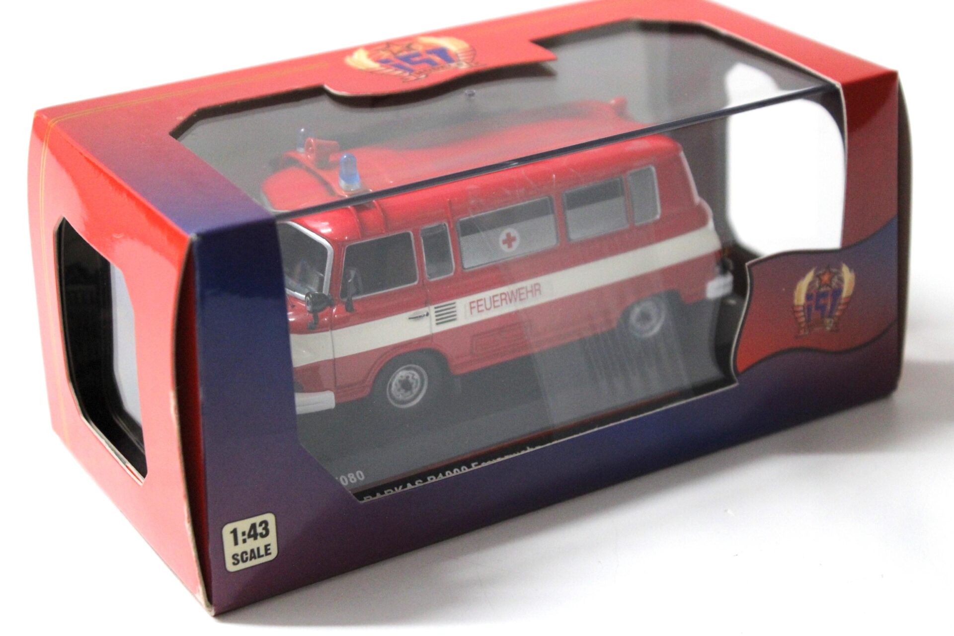 1:43 IST Models Barkas B1000 Feuerwehr 1970 red