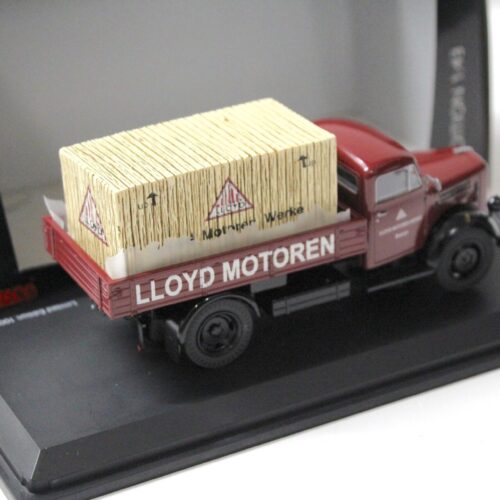 1:43 Schuco Borgward B2500 flatbed truck "Lloyd Motoren" dark red - Image 2