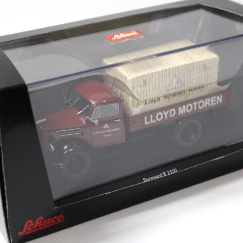 1:43 Schuco Borgward B2500 flatbed truck "Lloyd Motoren" dark red - Image 3