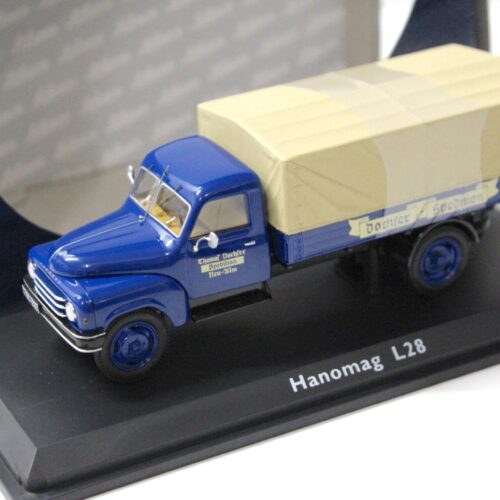 1:43 Schuco Hanomag L28 Pritsche/ Plane LKW "Dachser Spedition" blue