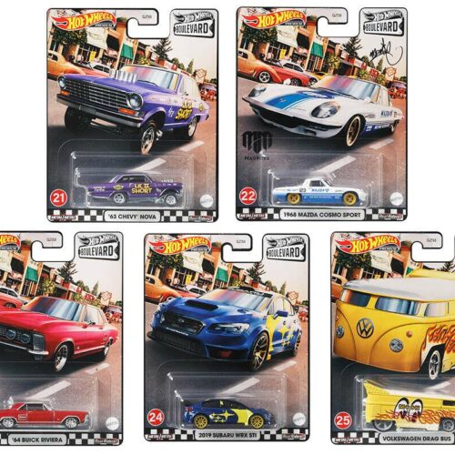 1:64 Hot Wheels Boulevard Series 2021 Car Culture Premium Pack 5 pcs. Subaru, VW