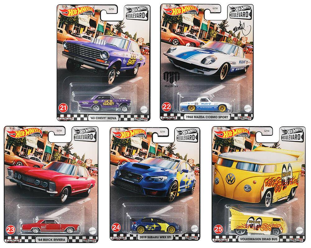 1:64 Hot Wheels Boulevard Series 2021 Car Culture Premium Pack 5 pcs. Subaru, VW