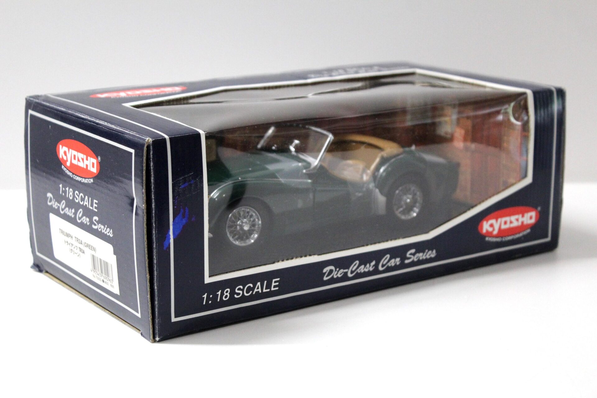 1:18 Kyosho Triumph TR3A Roadster RHD dark green