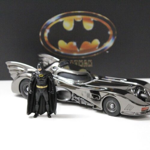 1:24 Jada Toys Batmobile 1989 Next Level Chrome + Figur - Limited 2000 pcs.