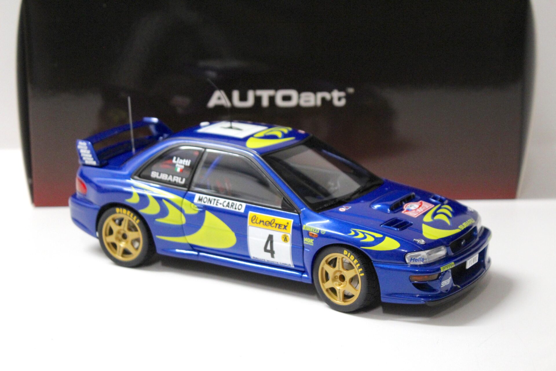 1:18 AUTOart Subaru Impreza WRC 1997 LIATTI/ PONS #4 Rallye Monte Carlo
