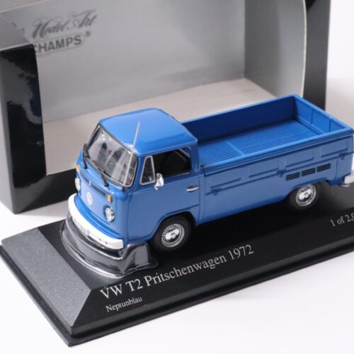 1:43 Minichamps VW T2 Pritschenwagen 1972 Neptun blue