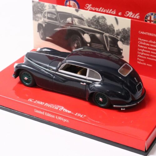 1:43 Minichamps Alfa Romeo 6C 2500 Freccia d'Oro 1947 dark blue - Image 2