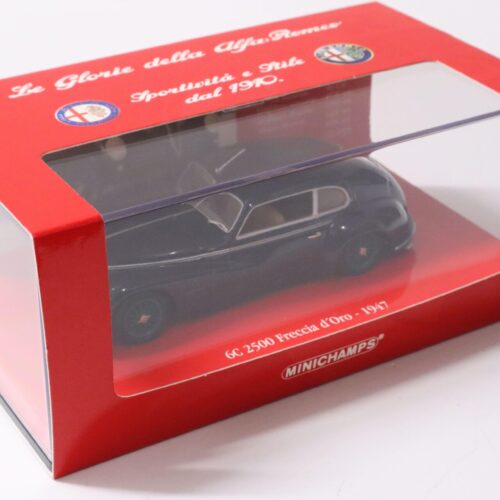 1:43 Minichamps Alfa Romeo 6C 2500 Freccia d'Oro 1947 dark blue - Image 3