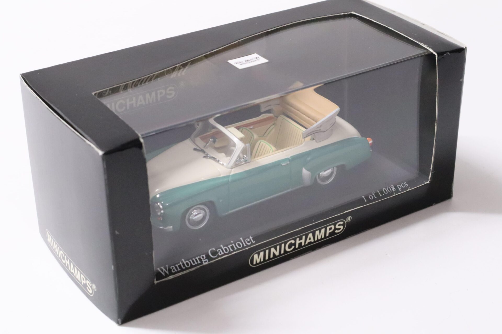 1:43 Minichamps Wartburg 312 Cabriolet 1958 Seiden green/ white