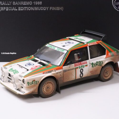1:18 AUTOart Lancia Delta S4 Rally Sanremo 1986 Special Muddy finish totip #8