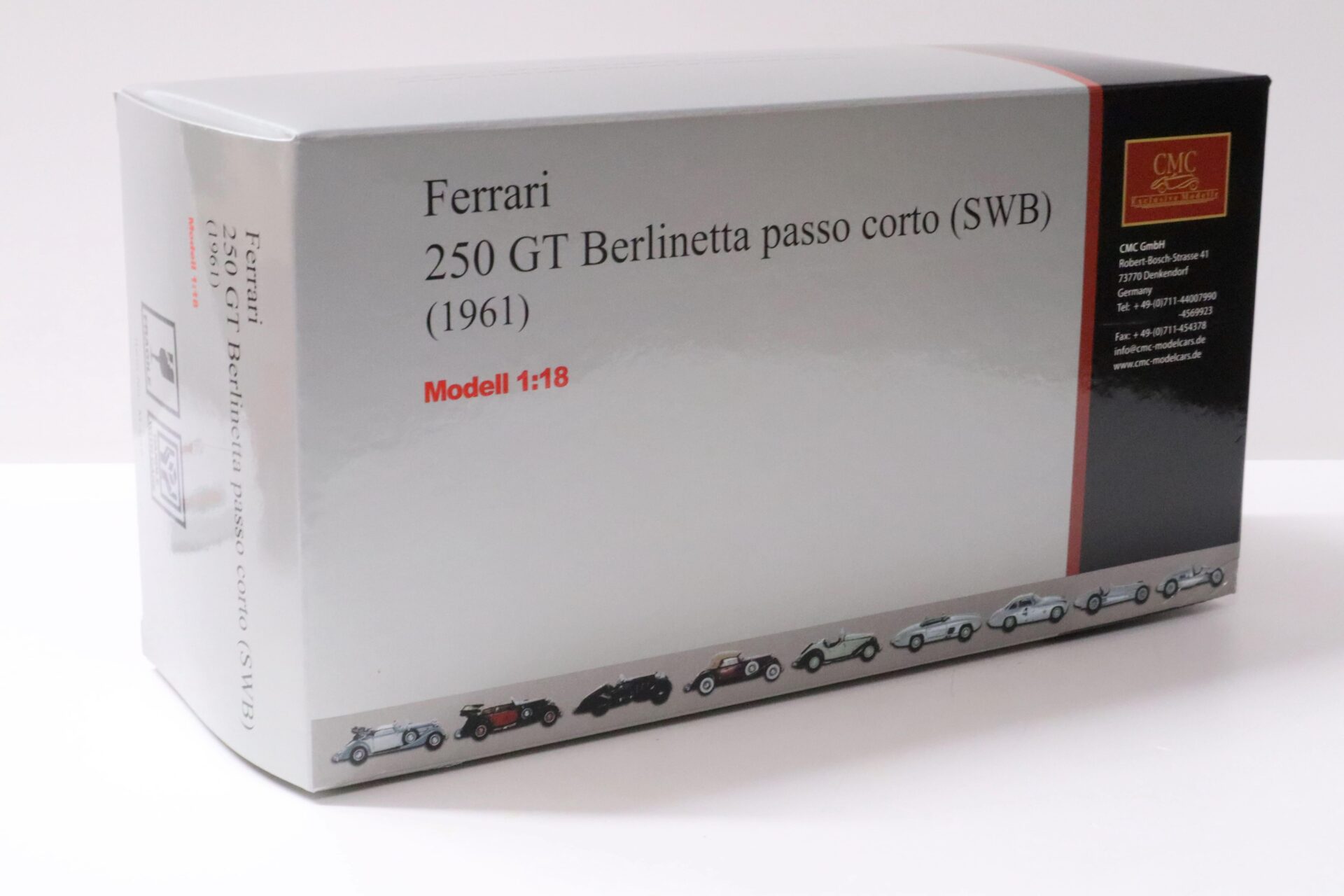 1:18 CMC Ferrari 250 GT Berlinetta passo corto SWB Coupe red M-046