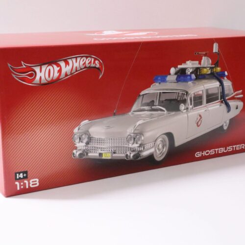 1:18 Hot Wheels 1959 Cadillac Miller GHOSTBUSTERS ECTO-1 white Movie Car